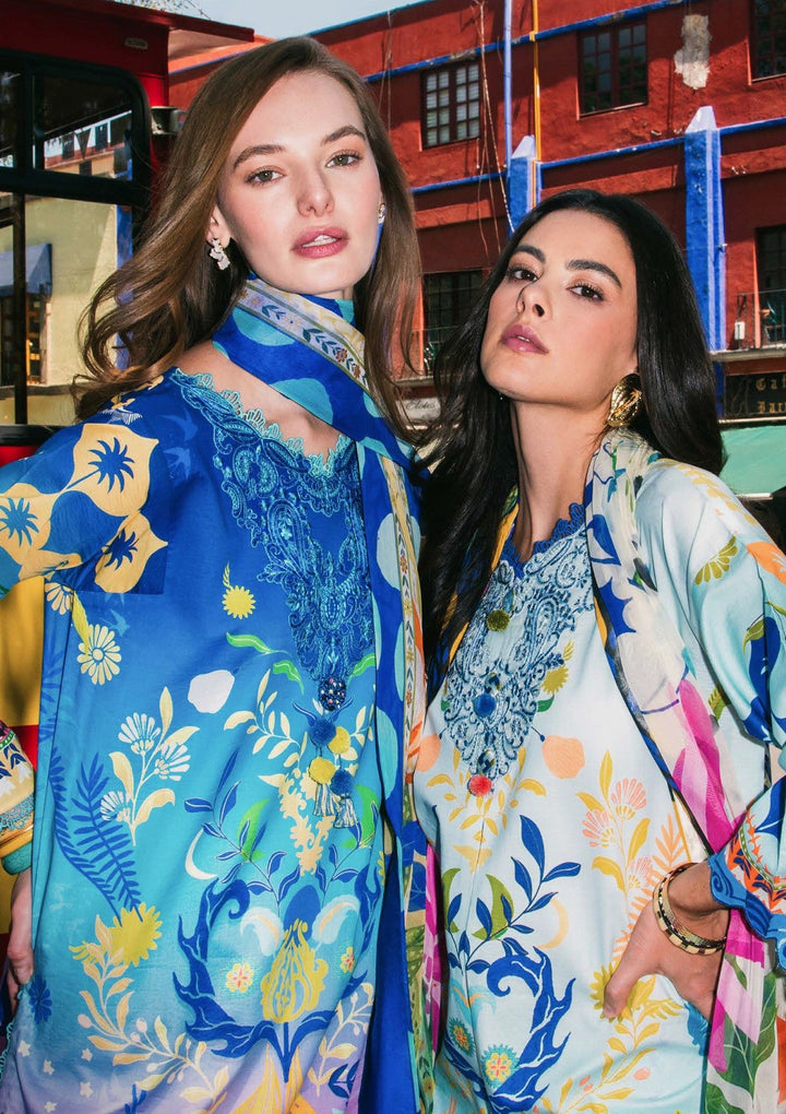 Lawn - Mushq - Hemline La Dolce Prints Vol-2 - HUN25#12B - Night Terrace
