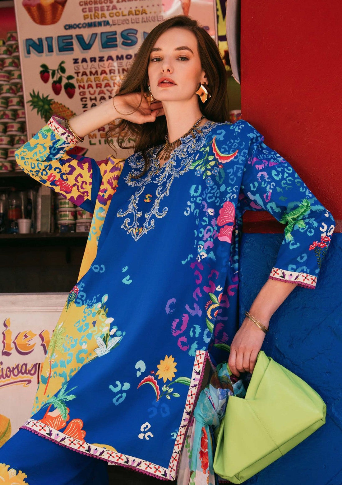 Lawn - Mushq - Hemline La Dolce Prints Vol-2 - HUN25#01B - Flower of Life