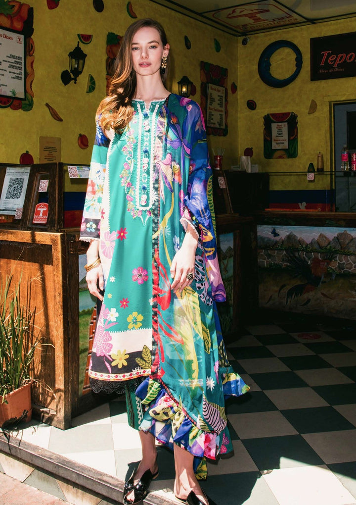 Lawn - Mushq - Hemline La Dolce Prints Vol-2 - HUN25#11B - Water Dancers