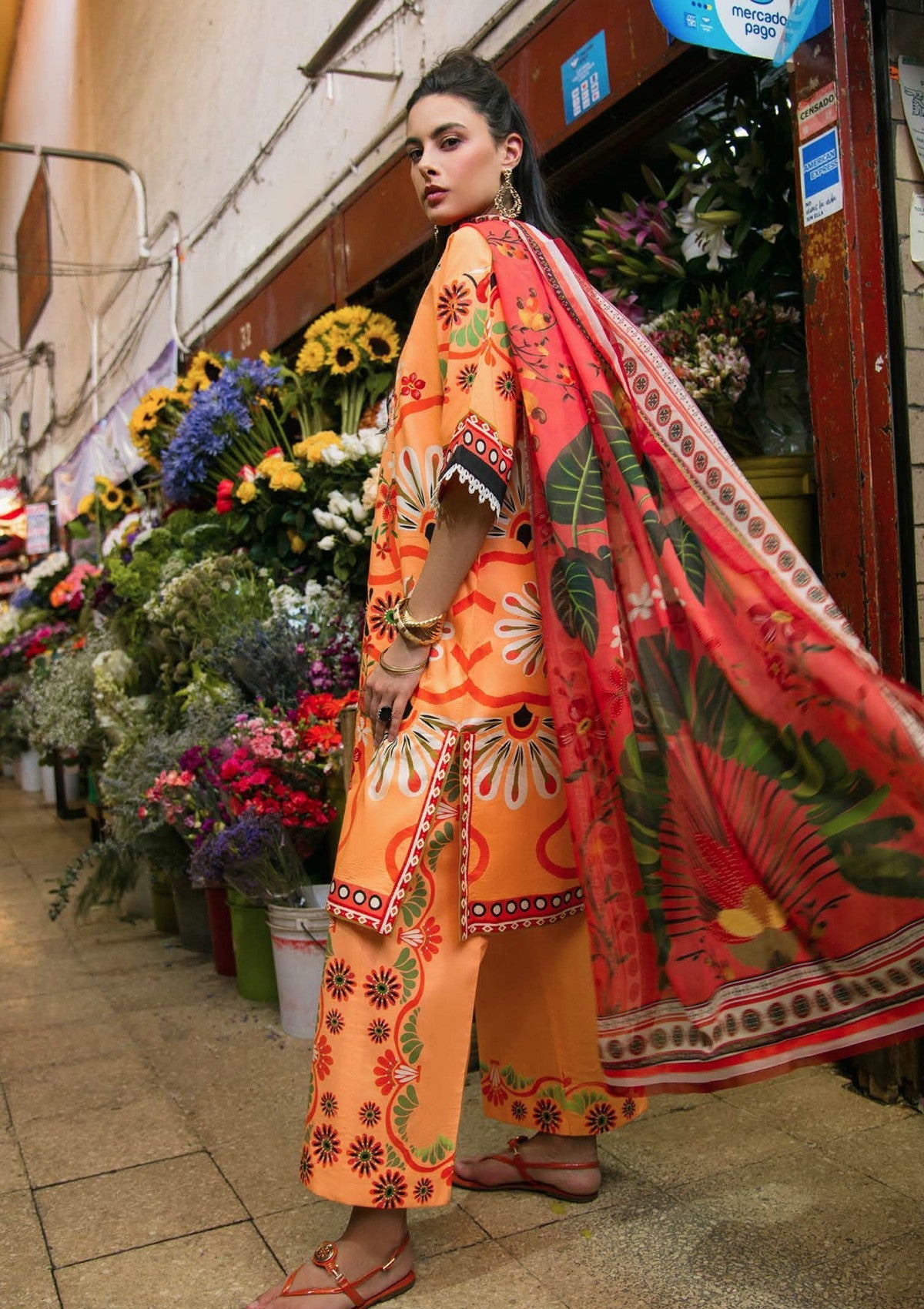 Lawn - Mushq - Hemline La Dolce Prints Vol-2 - HUN25#09B - Doves of Garden