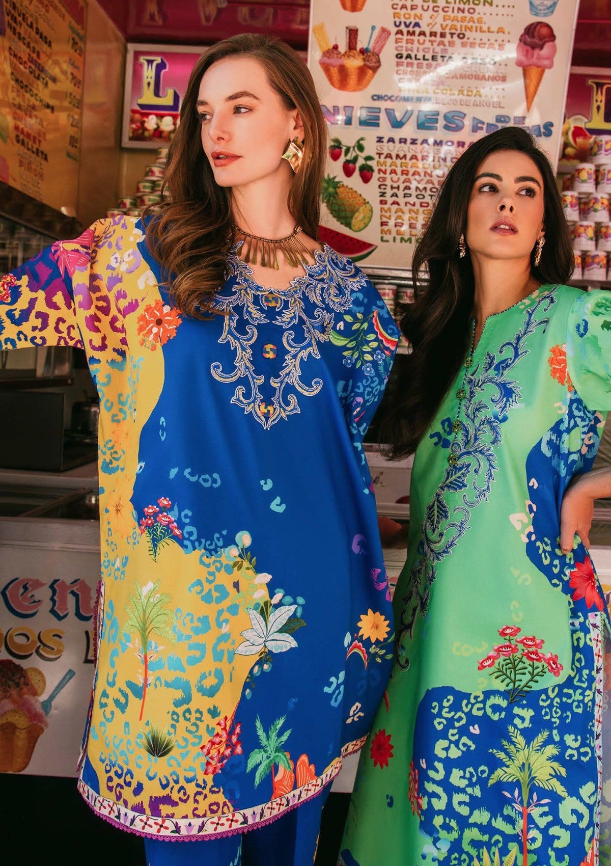 Lawn - Mushq - Hemline La Dolce Prints Vol-2 - HUN25#10B - Living Heart
